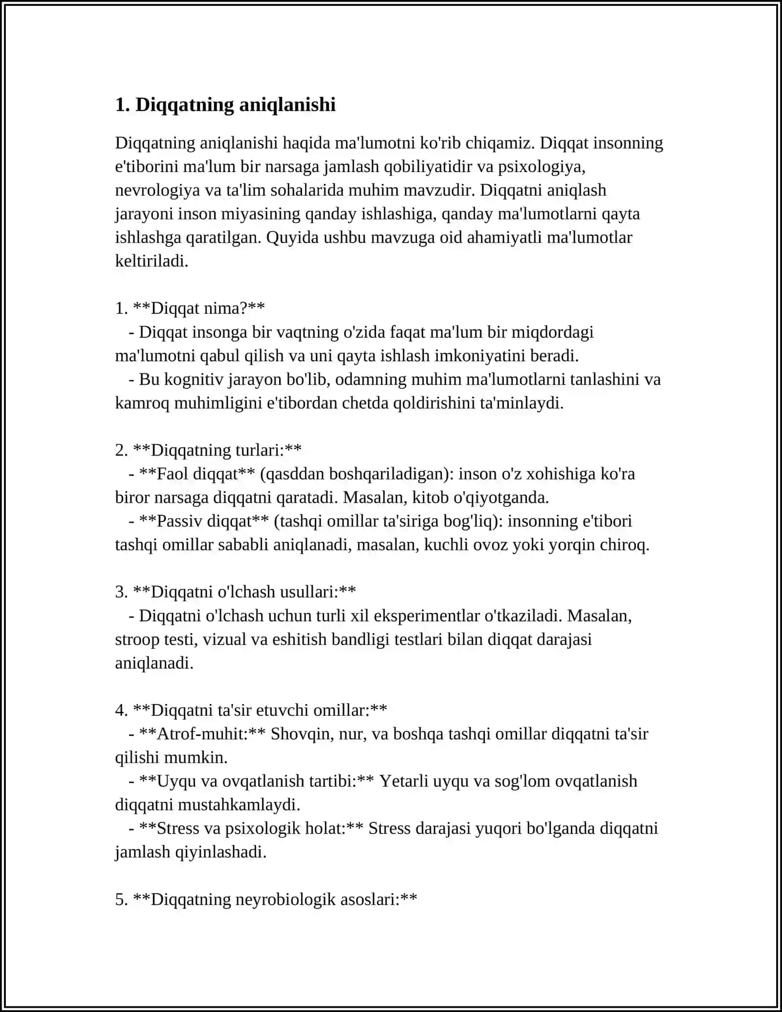 DIQQAT TURLARI VA UNING XUSUSIYATLARI 3