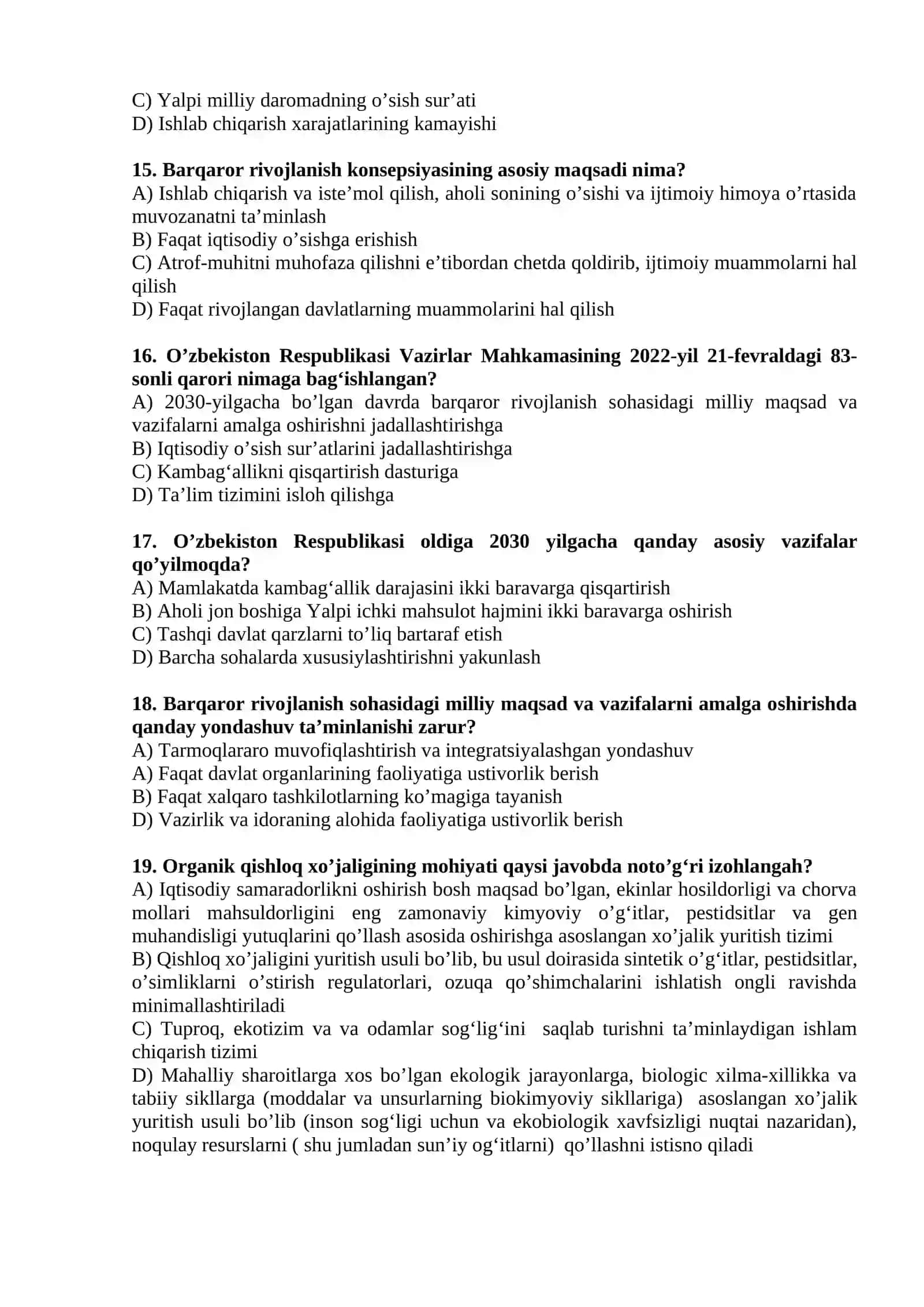 IQTISODIY O’SISH FANIDAN SIRTQI TA’LIM 3
