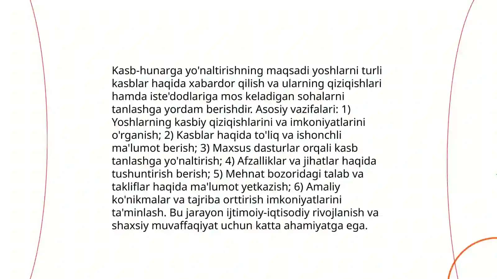 Kasb-hunarga yo'naltirishning maqsad va vazifalari 3