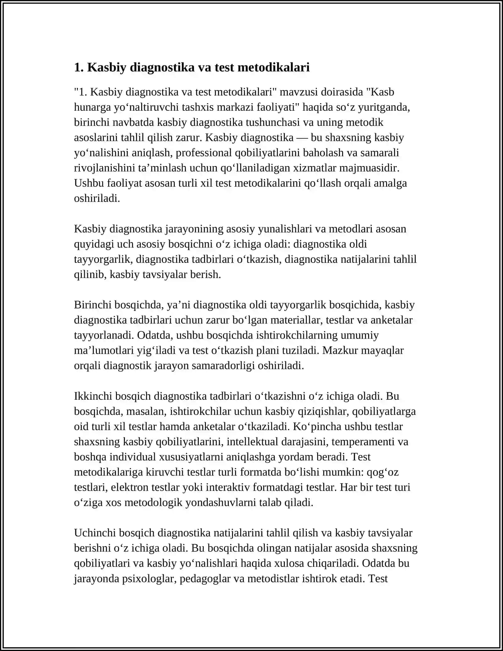 Kasbiy diagnostika va test metodikalari 3