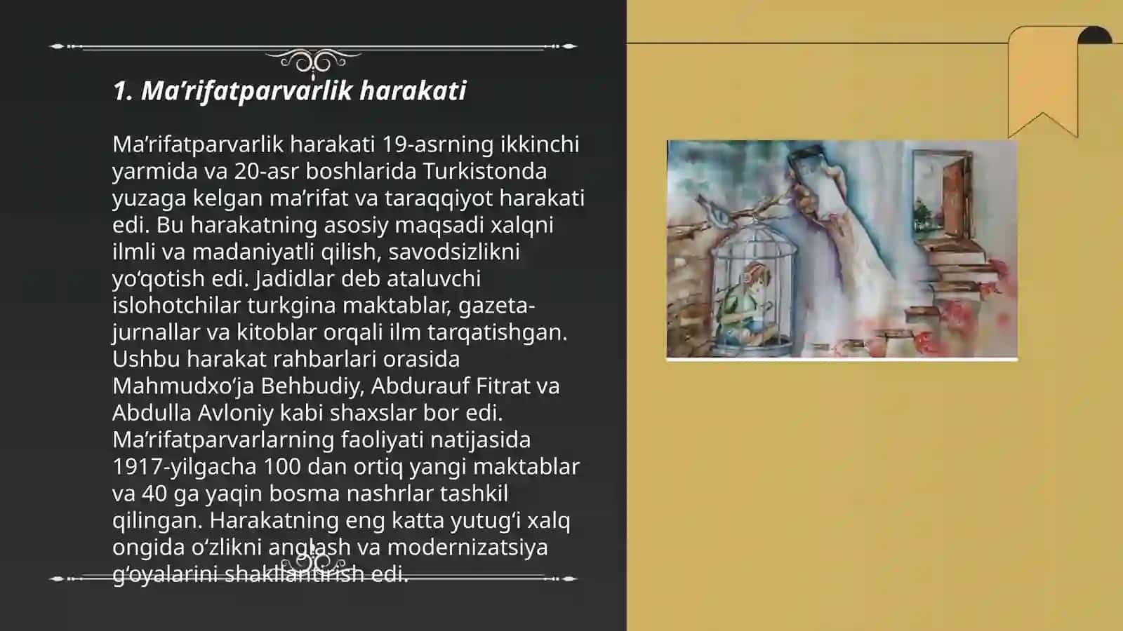 Buzgʻunchi gʻoyalar jaholatga qarshi maʼrifat bilan kurashish 3