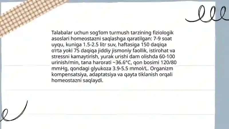 Talabalar sog‘lom turmush tarzining fiziologik asoslari 3