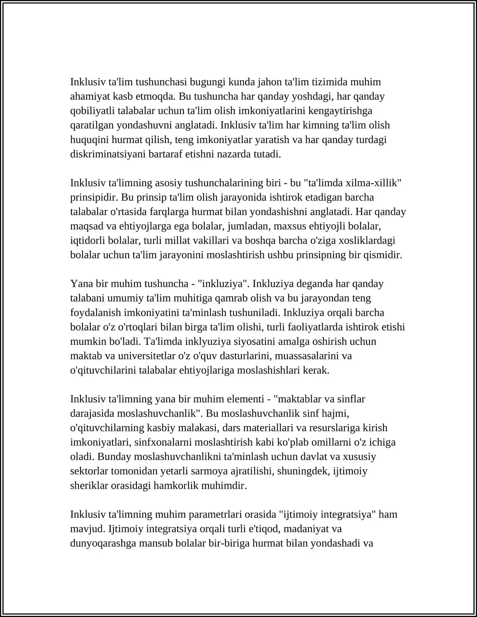 INKLYUZIV TA’LIM SAMARADORLIGINI OSHIRISHNING PEDAGOGIK-PSIXOLOGIK METODLARI 3