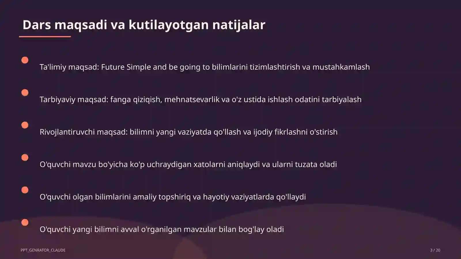 Future Simple and be going to (7-sinf) 3