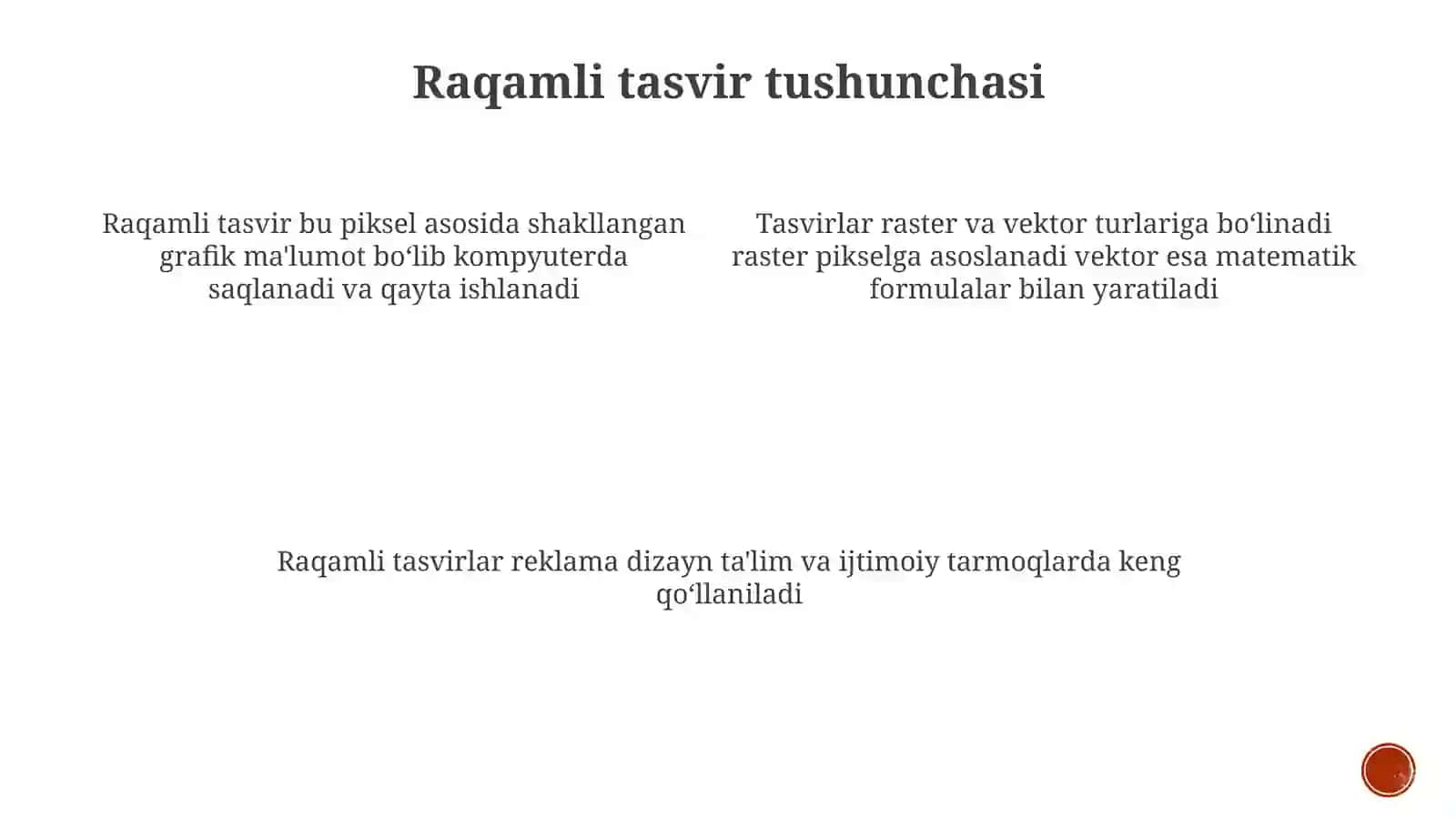 Raqamli tasvirlarni yaratish va qayta ishlash vositalari 3