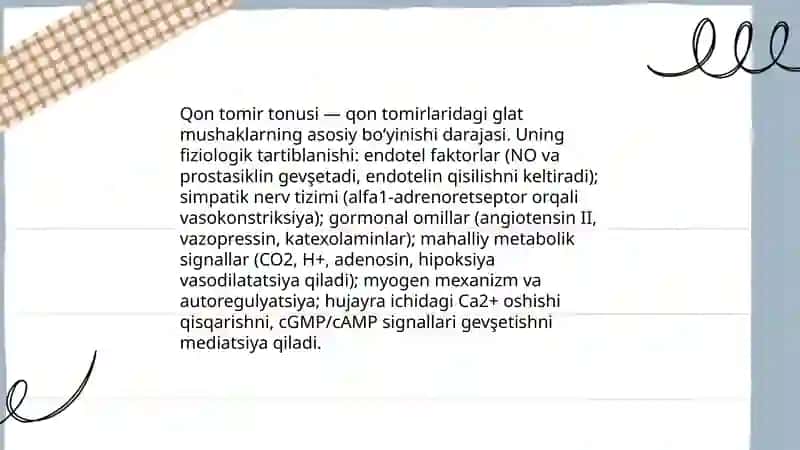 Qon tomir faoliyati boshqarilishining fiziologik asoslari 3