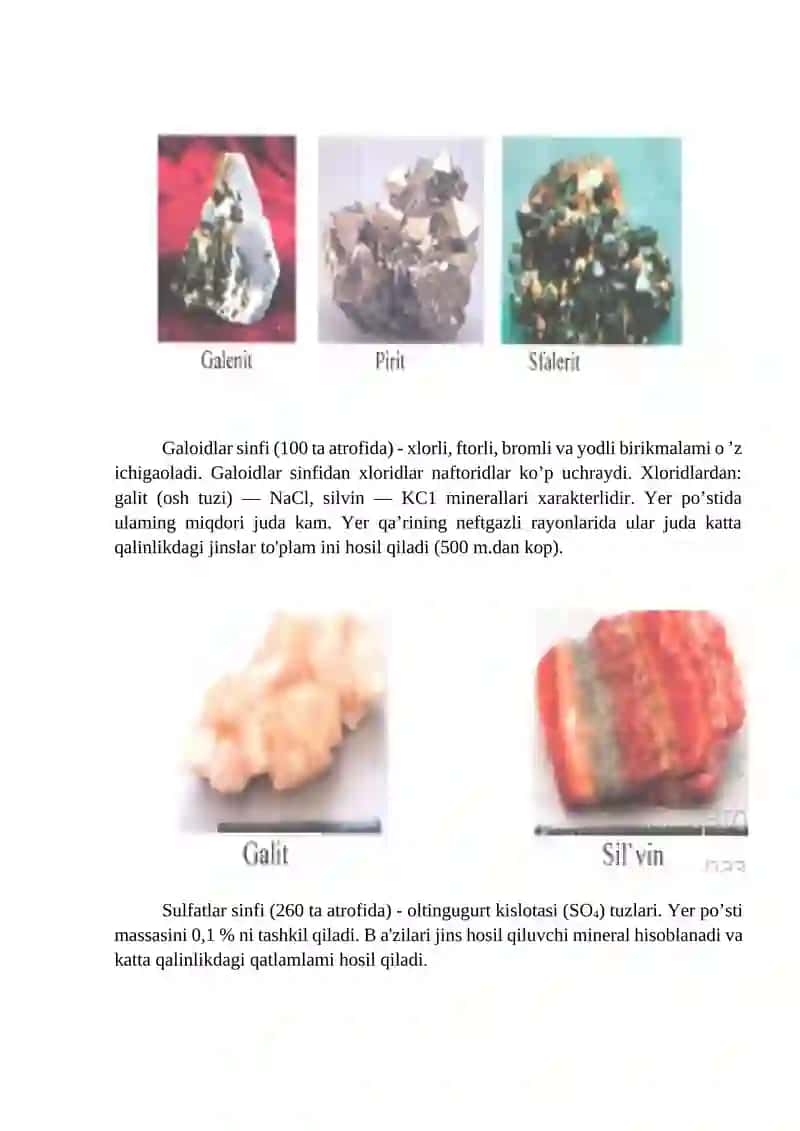 Minerallar 3