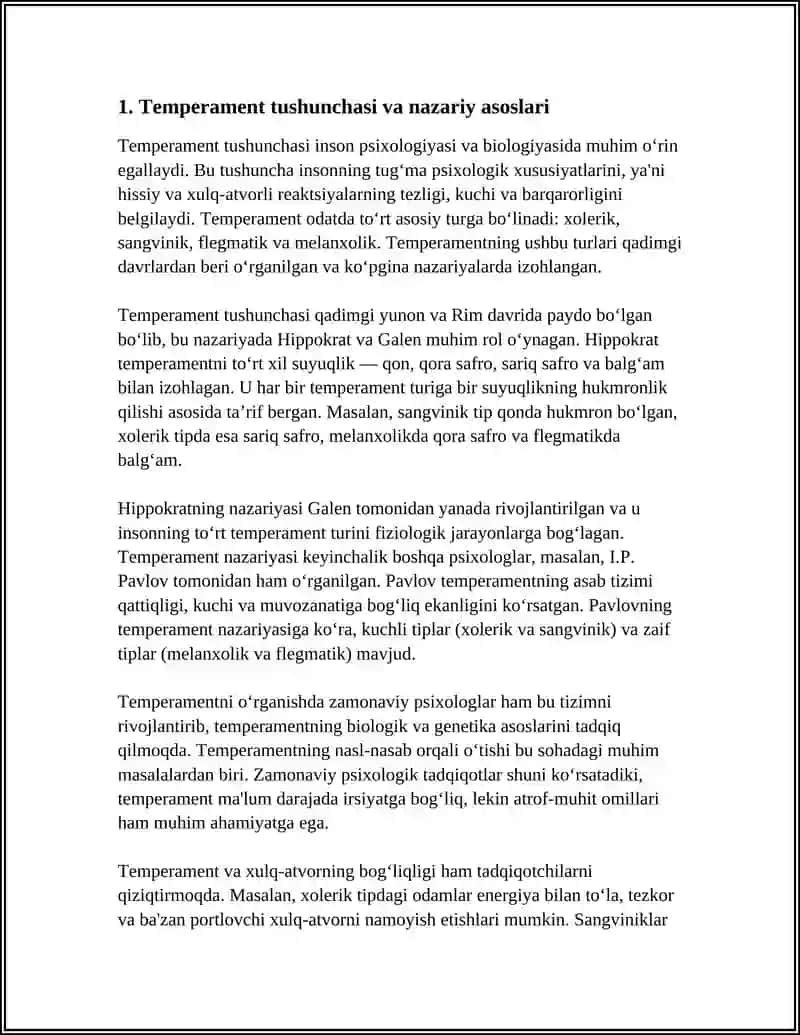 TEMPERAMENT NAZARYASI. TEMPERAMENTNI OOʻRGANGAN OLIMLAR 3