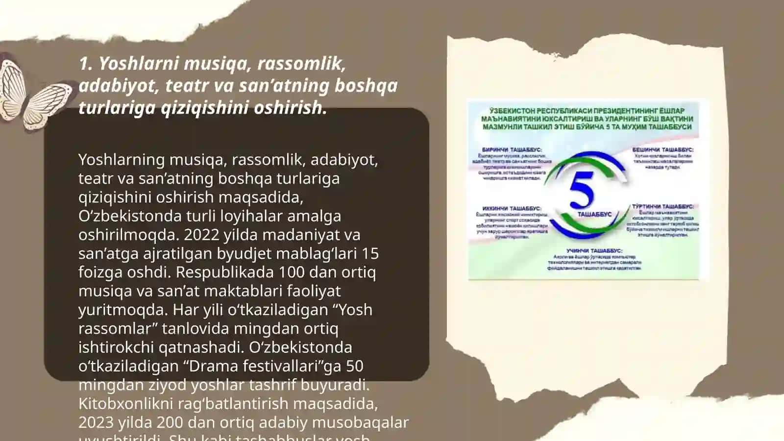 2019-yilning mart oyida Òzbekiston Respublikadi Prezidenti tomonudan ilgari surilgan 5ta muhim tashabbus 3