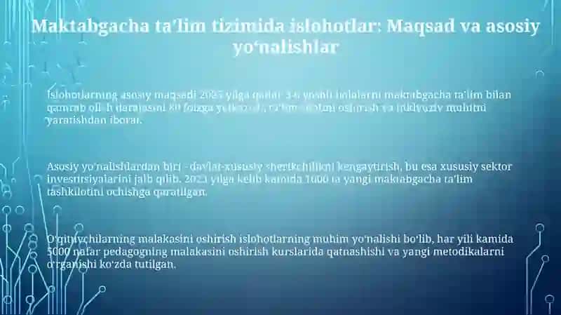 Maktabgacha taʼlim tizimida giislohotlar 3