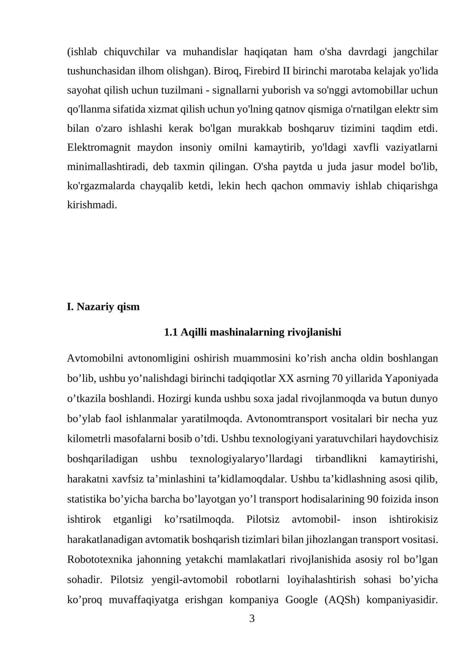 Aqilli mashina tizimini ishlab chiqish 3