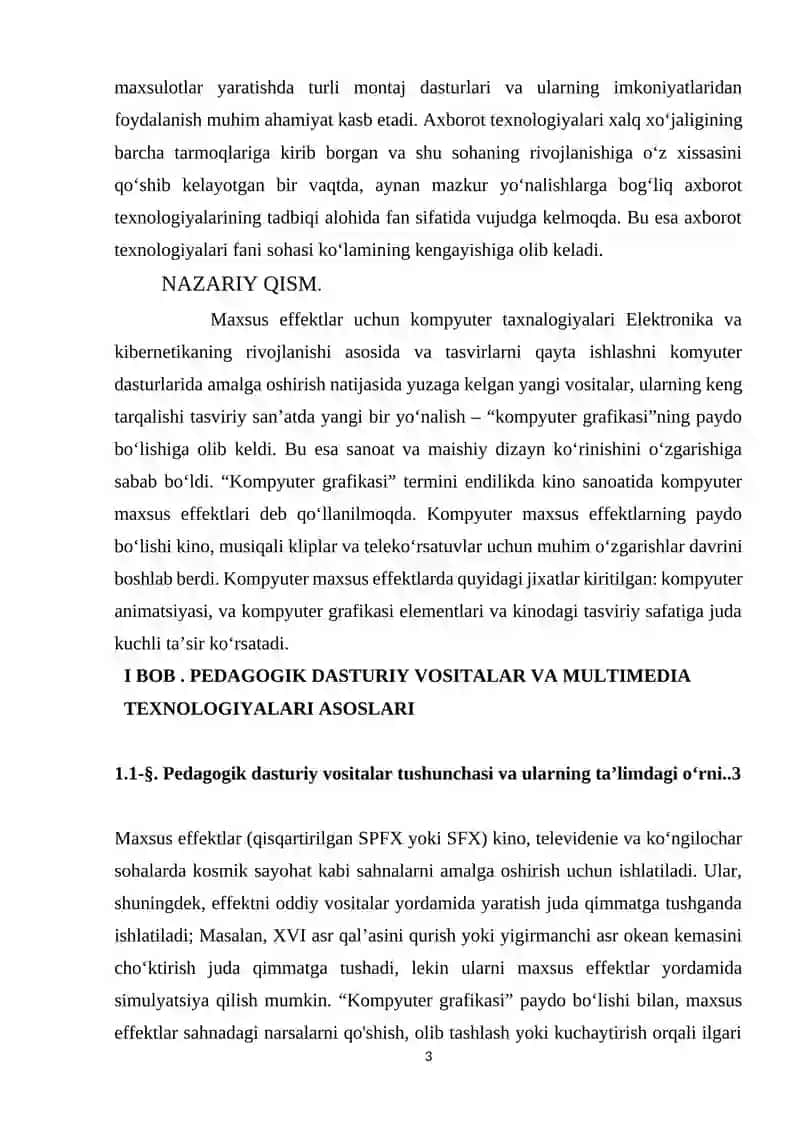 Pedagogik dasturiy vositalar yaratishda After Yeffects imkoniyatlardan foydalanish 3