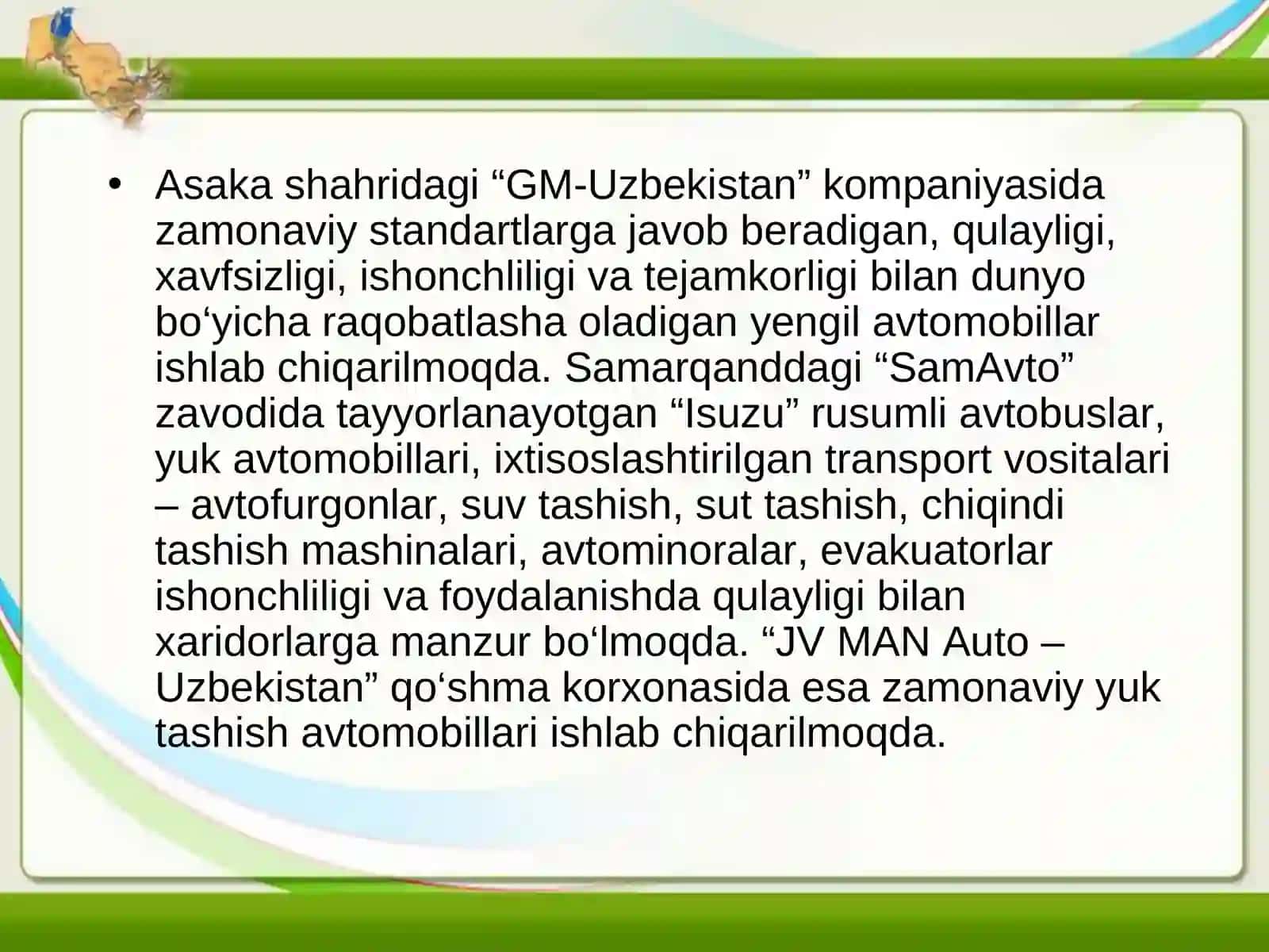 O'zbekiston jismoniy tarbiya sohasida rivojlanayotgan avtomobilish bo'yicha ta'limda zamonaviy yangiliklar 3