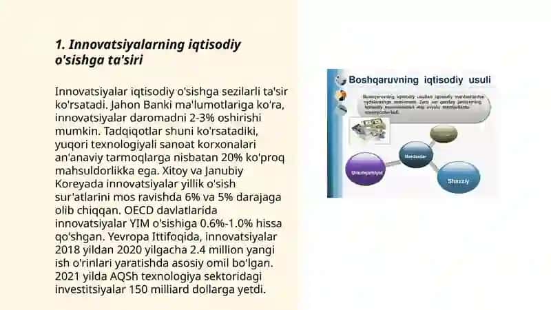 Innovatsiyalarning iqtisodiy ahamiyati 3
