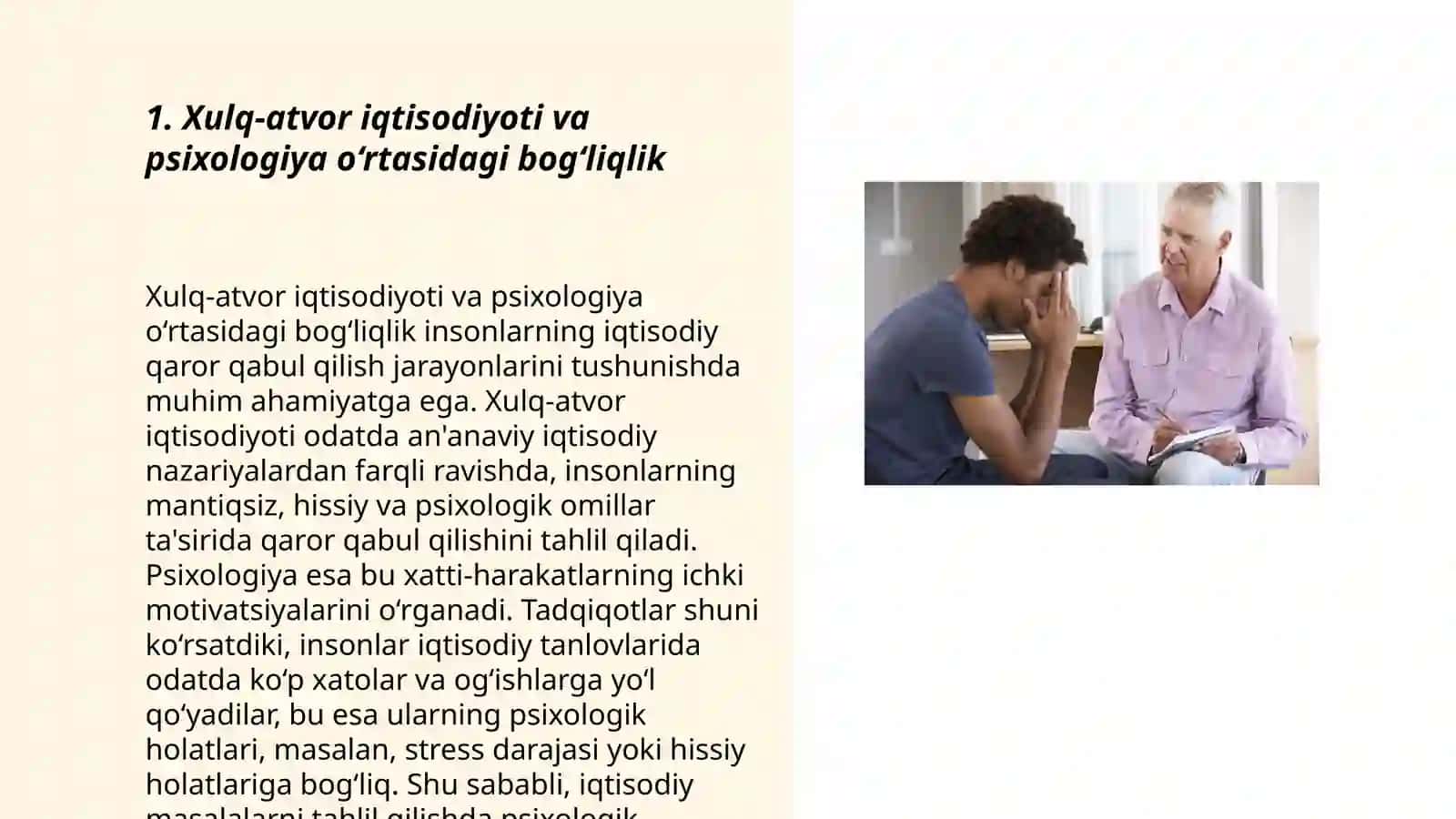 Xulq-Atvor Iqtisodiyoti va Psixologiya 3