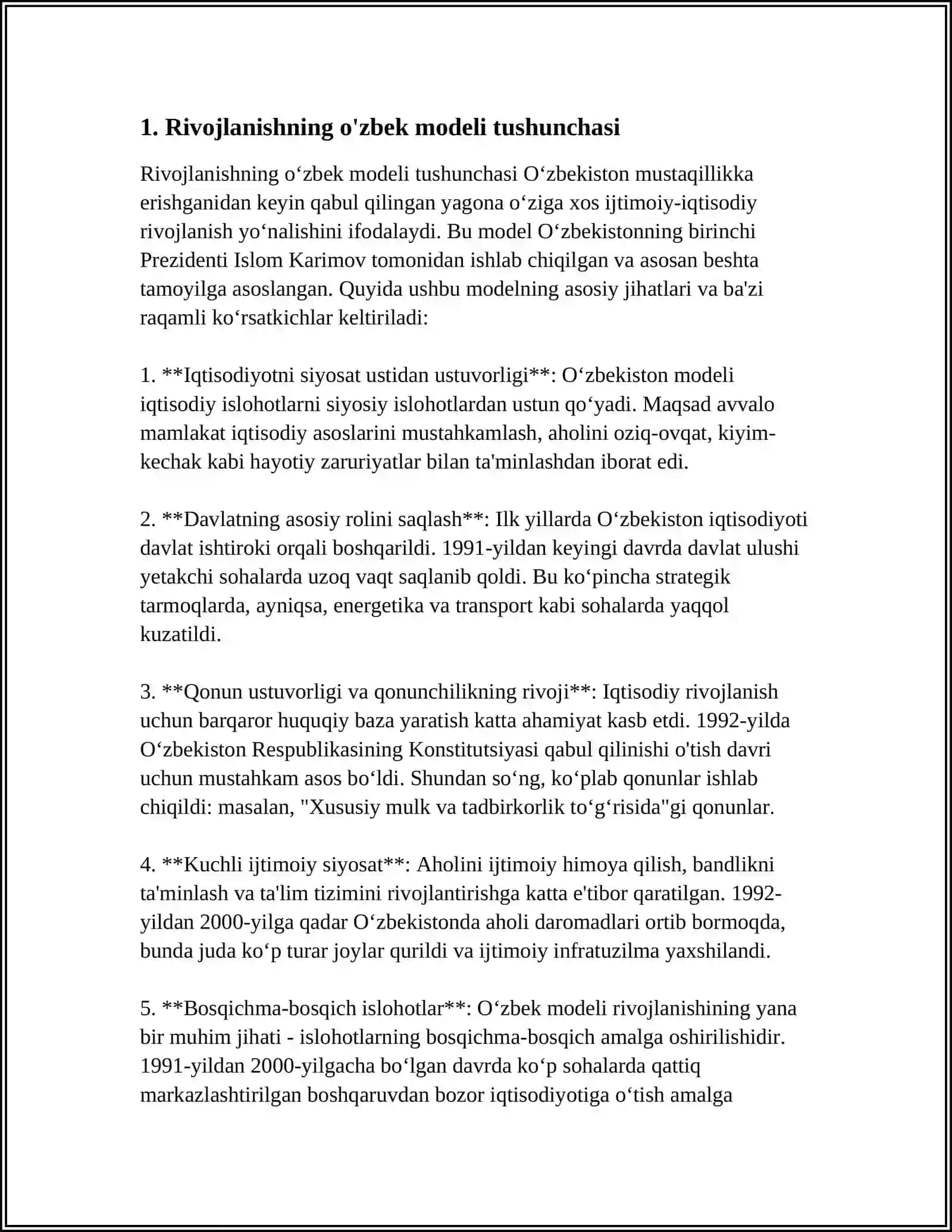 RIVOJLANISHNING,,ÔZBEK MODELI"VA UNING XUSISIYATLARI 3