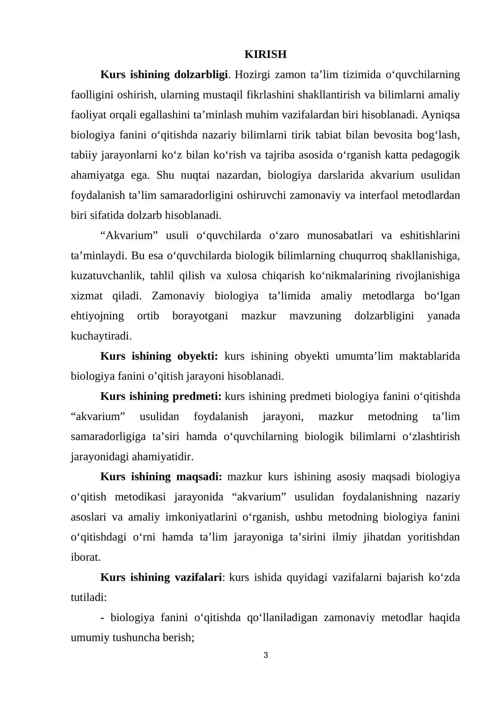 Biologiyada “Akvarium” usulidan foydalanish imkoniyatlari 3