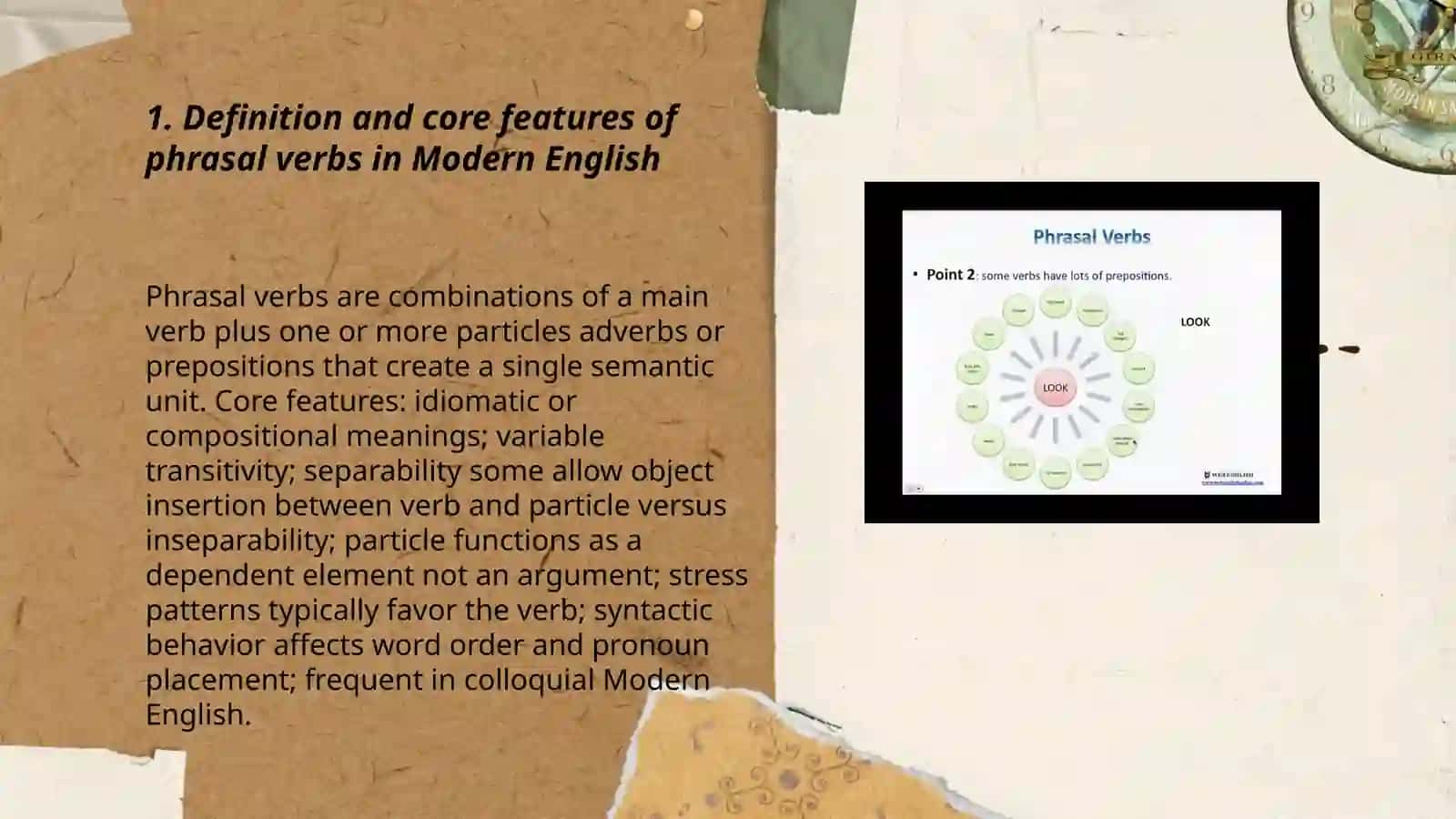 Phrasal verbs in Modern English and ways of their classification 3