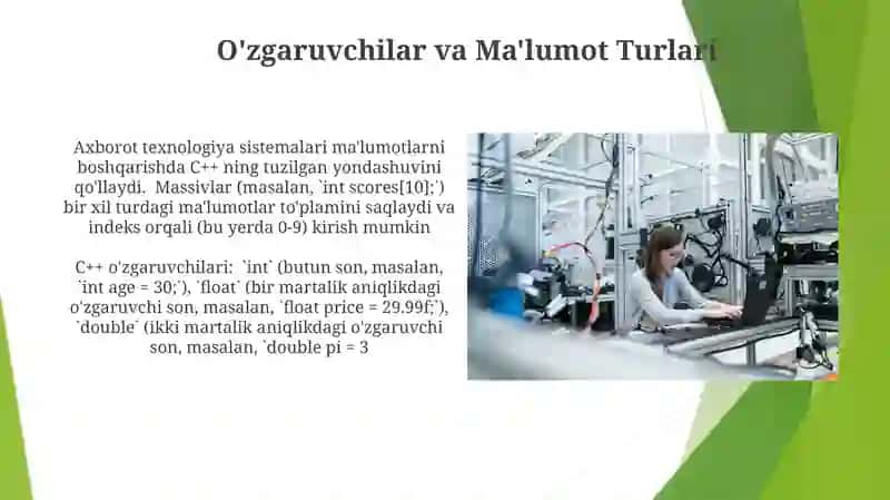 axborot texnologiyalari C++Dasturlash tili 3