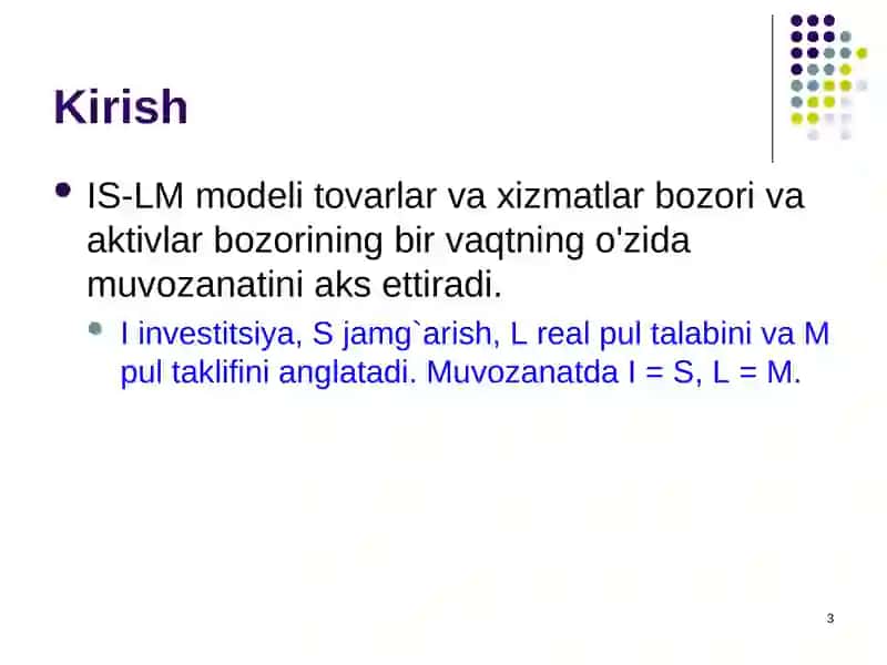 IS-LM/AD-AS Modeli 3