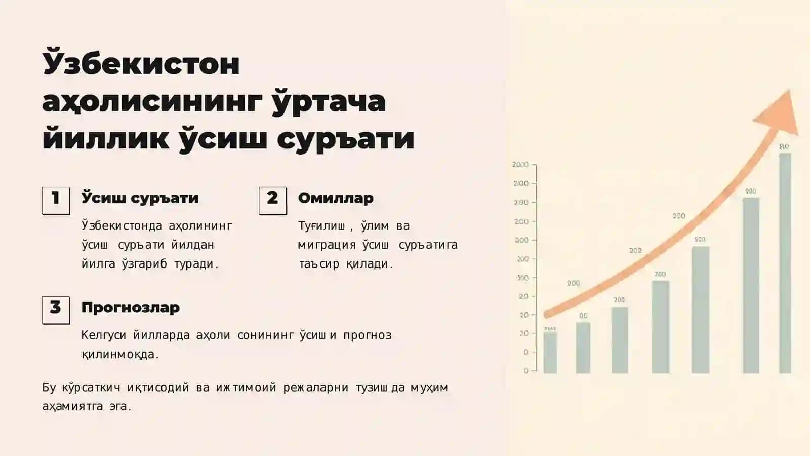 Аҳоли статистикаси: Умумий маълумотлар 3