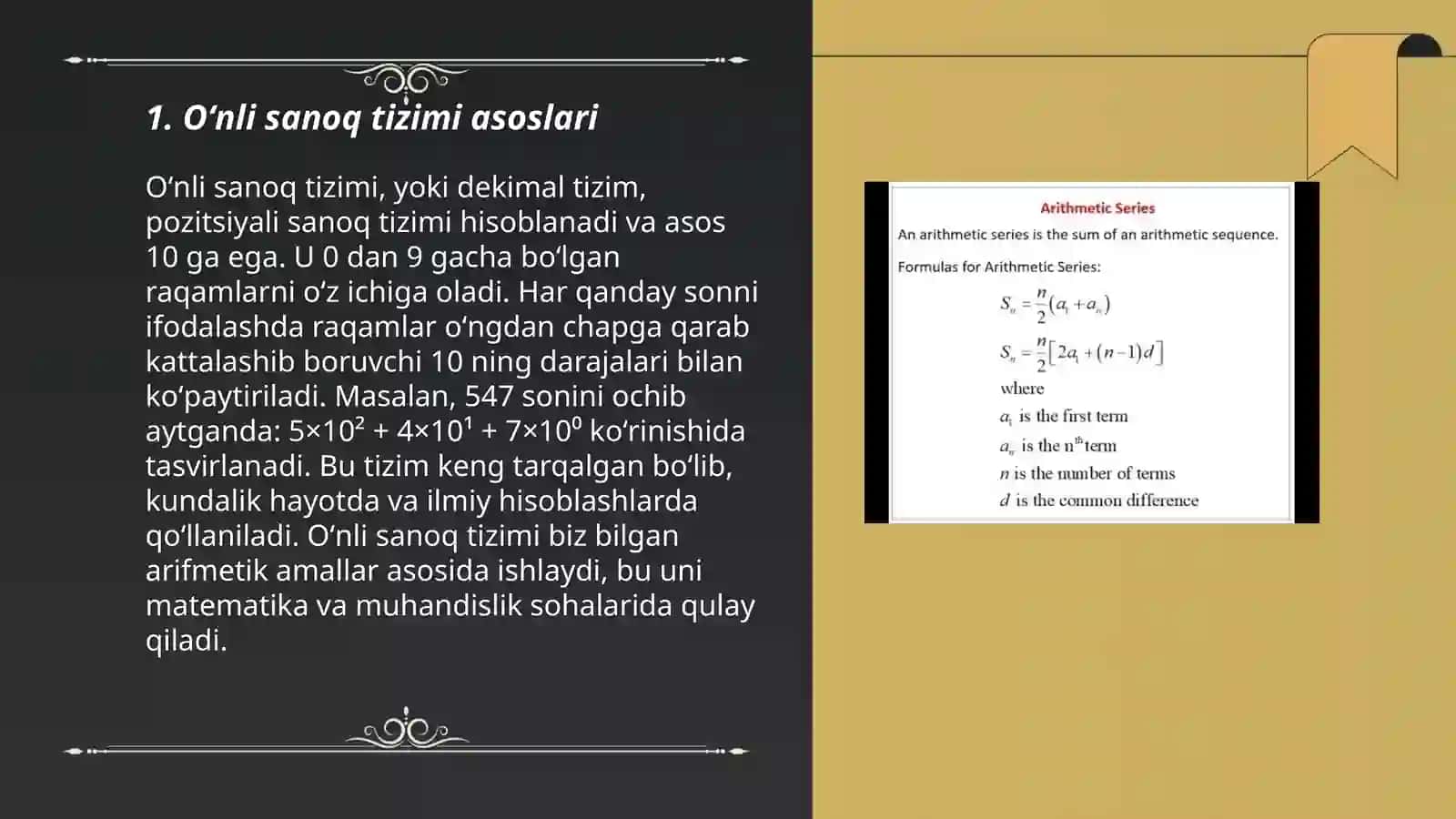 Oʻnli sanoq sistemasidagi nomanfiy butun sonlarni arifmetik amallarining algaritmi 3