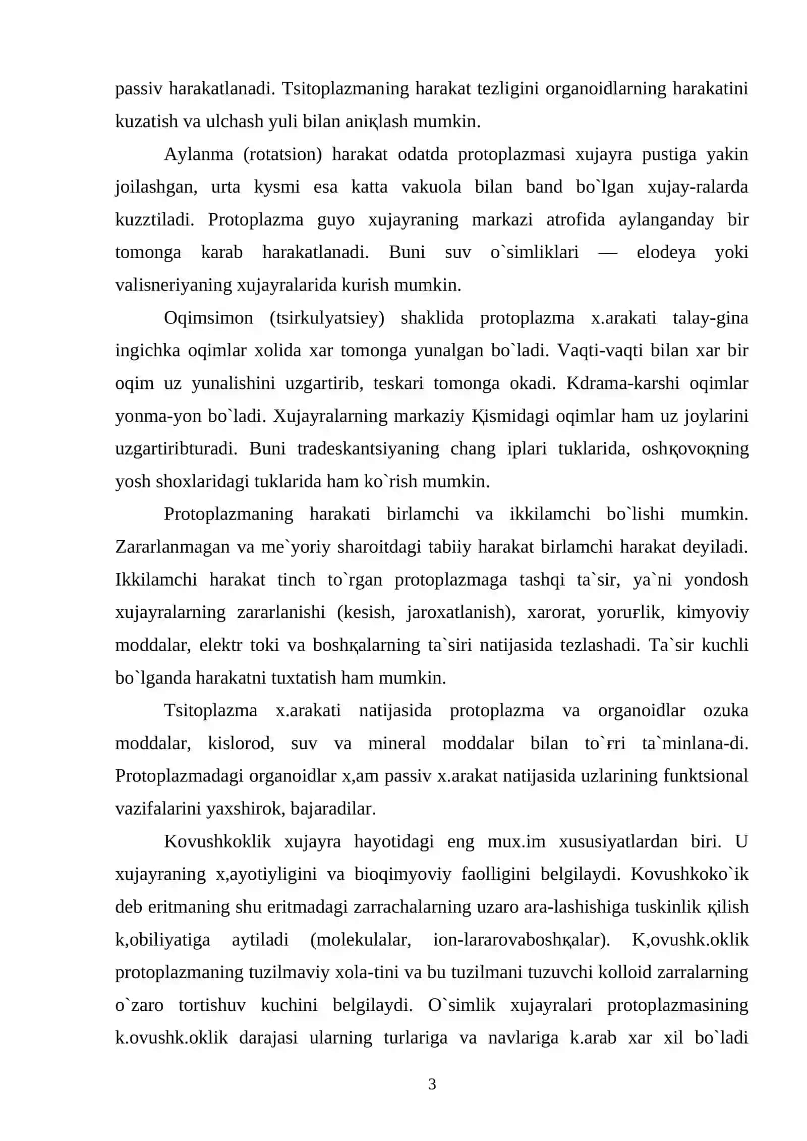 Protoplazmaning ximiyaviy tarkibi 3
