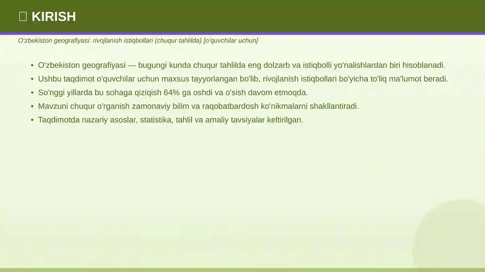 O'ZBEKISTON GEOGRAFIYASI 3