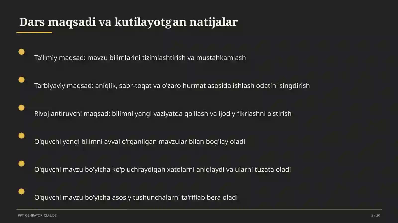 Matematika (1–4) — metodik birlashma uchun 3