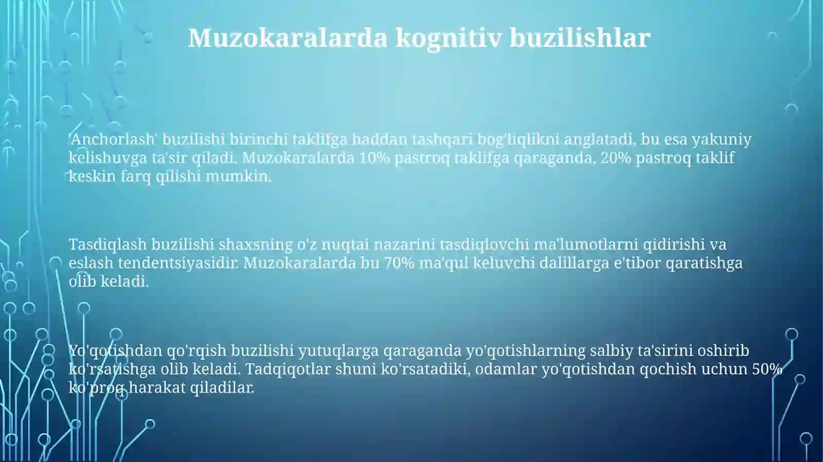 Muzokaralar olib borishning psixologik jihatlari 3