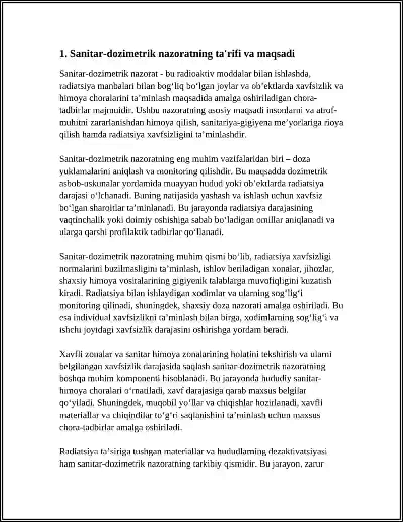 SANITAR-DOZIMETRIK NAZORAT HAQIDA TUSHUNCHA 3