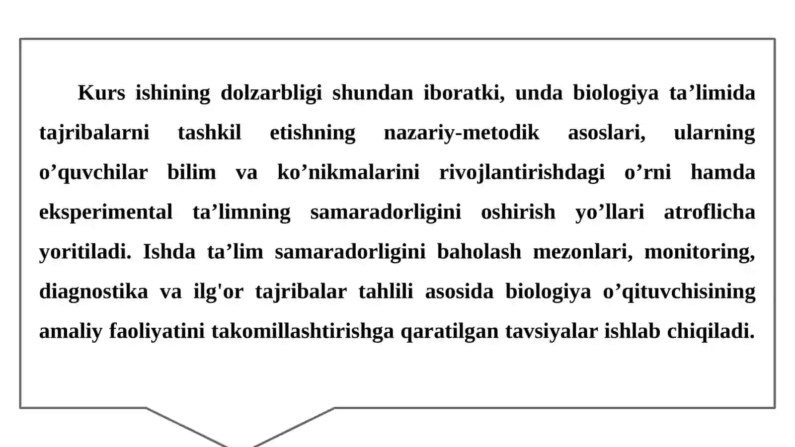"Biologiyataʼlimidatajribalarningahamiyati" 3