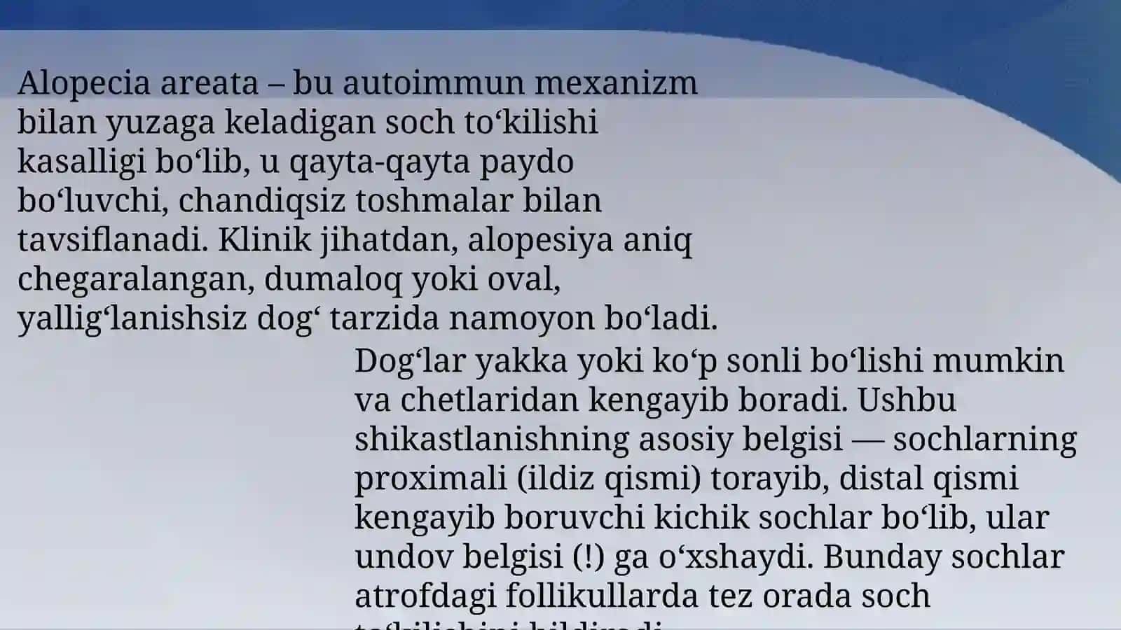 ALLOPECIAni davolashning zamonaviy usullari 3