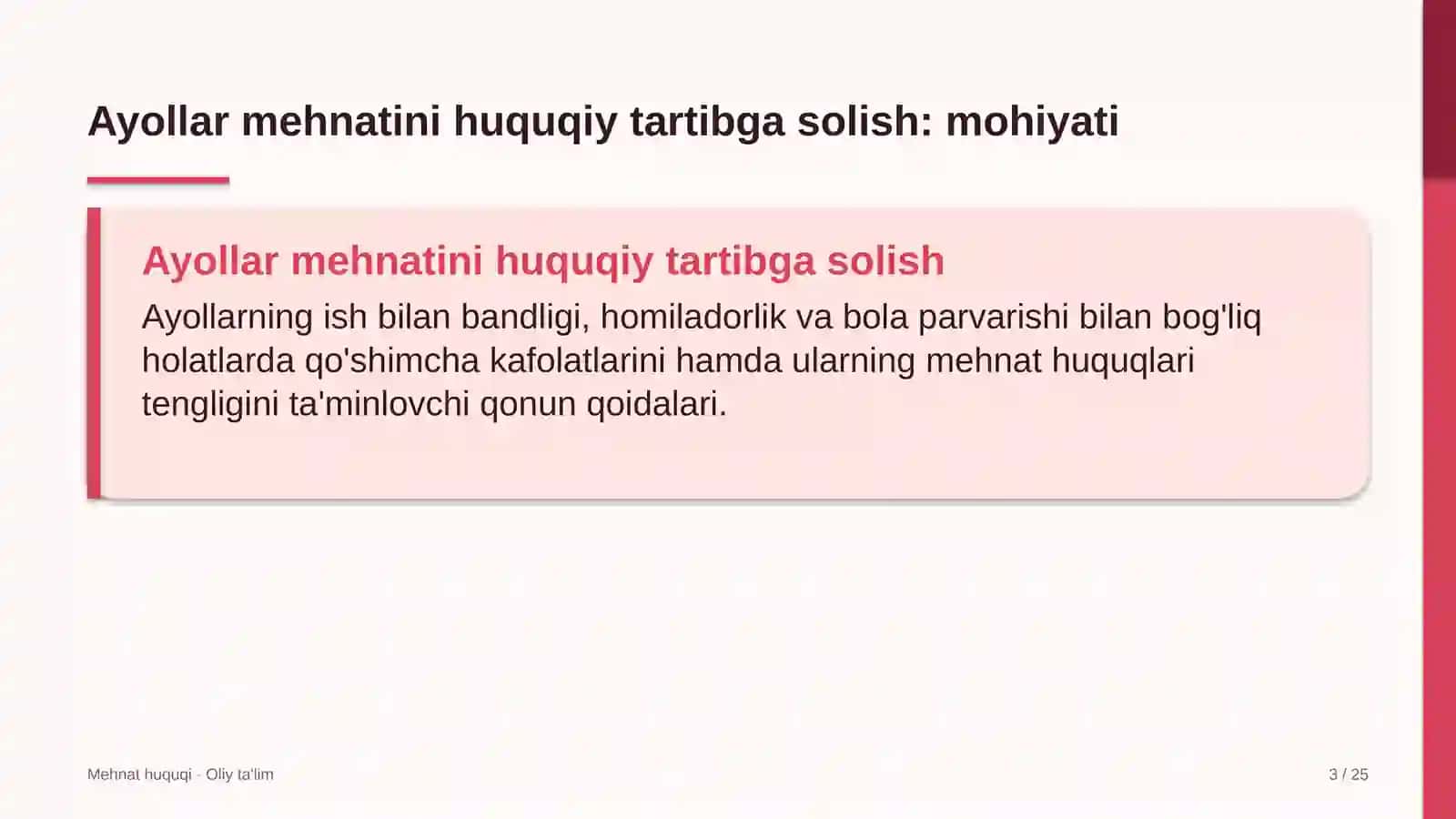 Ekologik ekspertiza tashkilotlarida ayollar mehnatini huquqiy tartibga solish 3