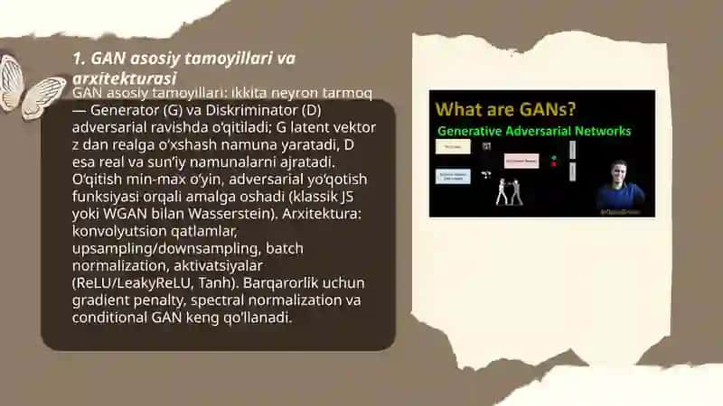 Generativ Adversarial Networks (GAN) texnologiyasining mohiyati va qo‘llanilishi 3