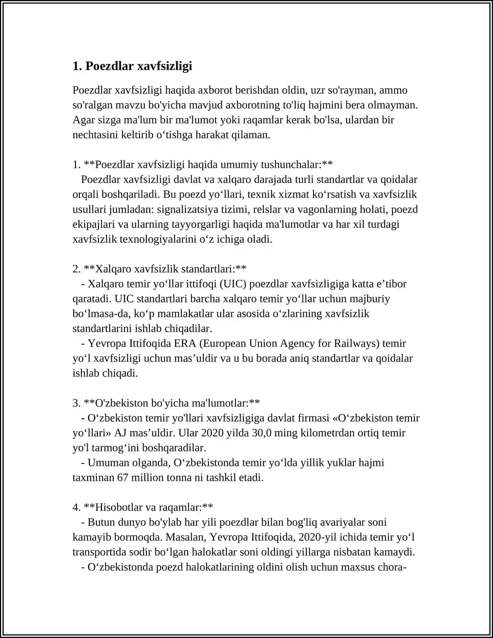 1-KLASS XAVFLI YUK ORTILGAN VAGONLARI BOR POEZDLAR BILAN MANYOVRLARNI AMALGA OSHIRISH 3