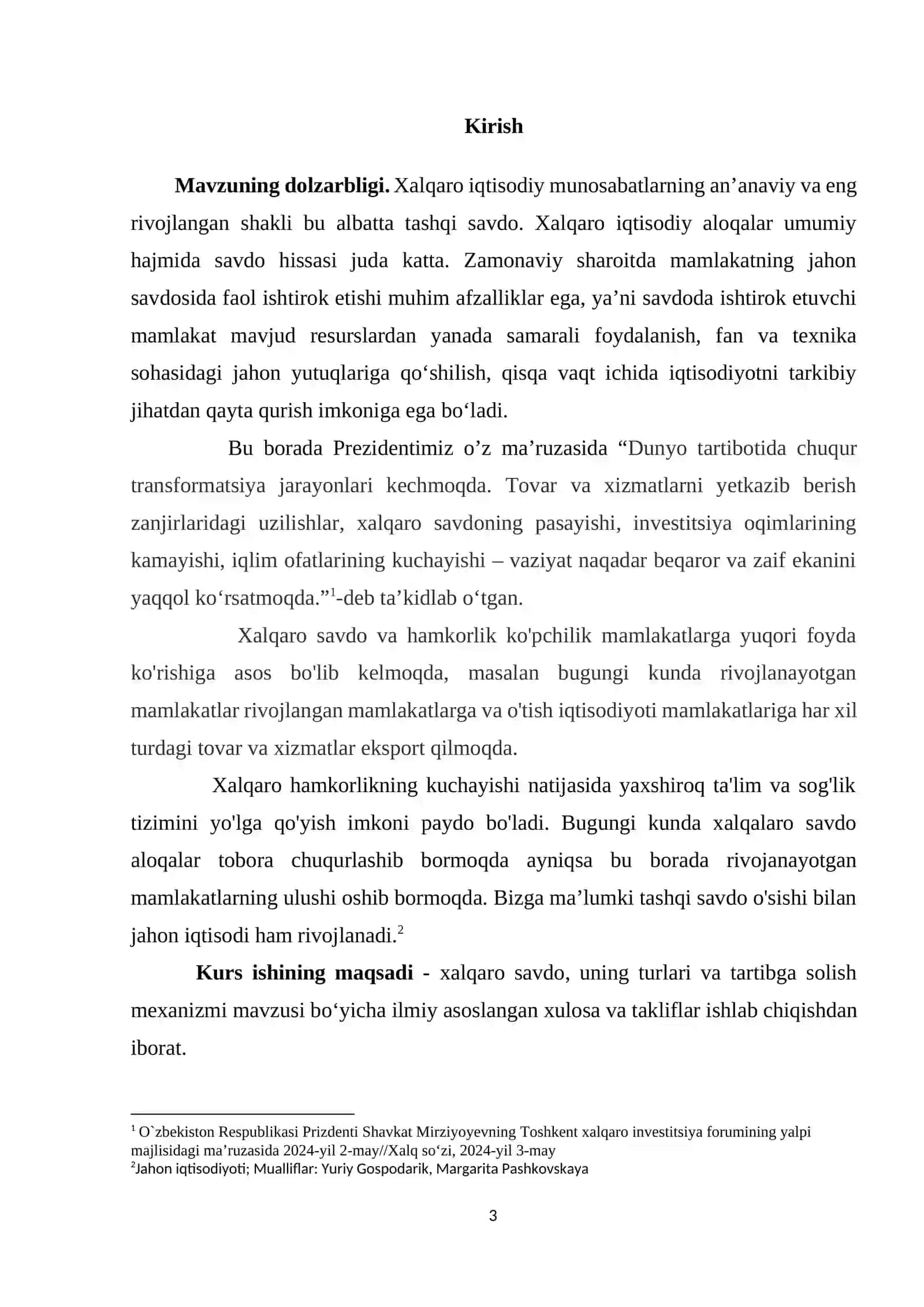 Xalqaro savdo, uning turlari va tartibga solish mexanizmi 3