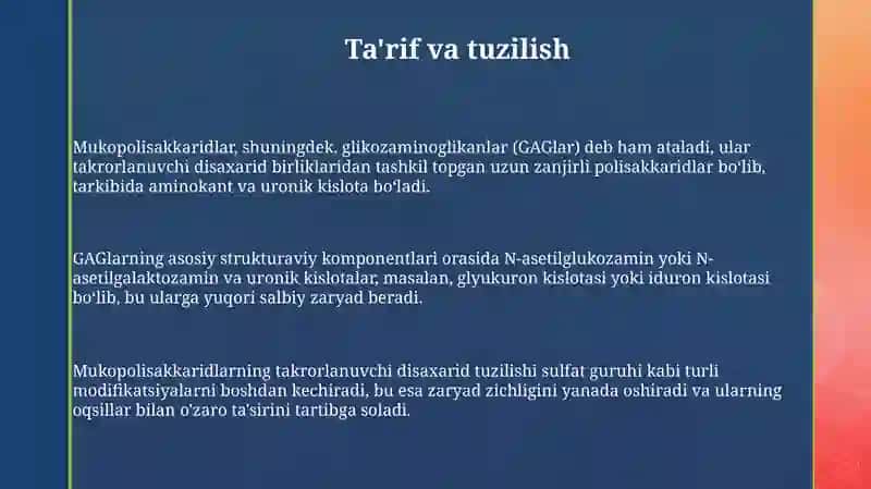Mukopolisaxaridlar va ularning biologik ahamiyati 3