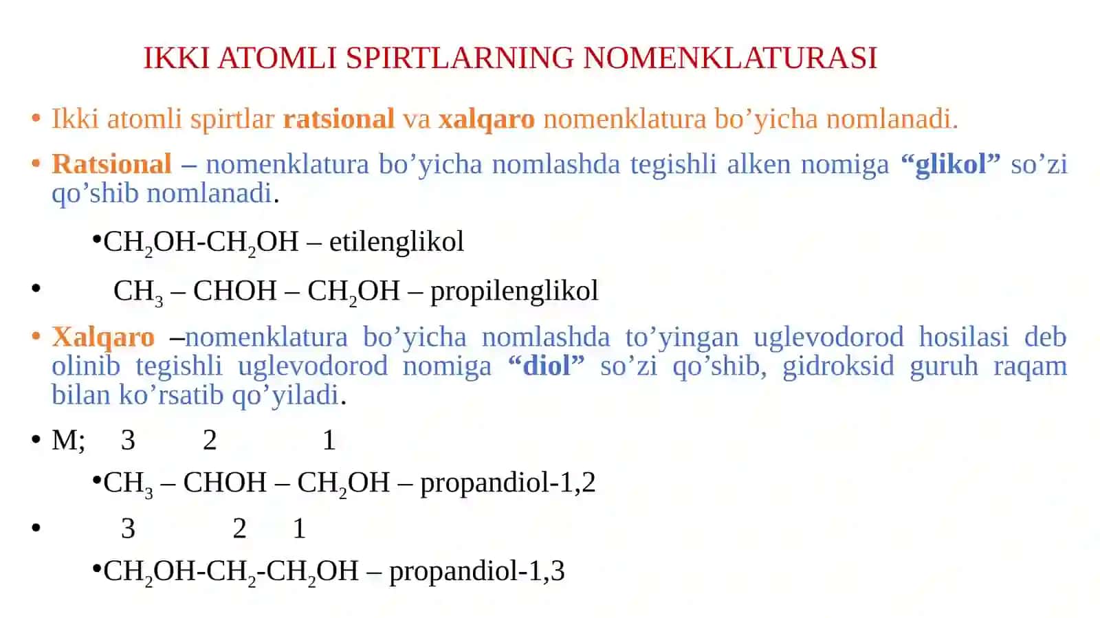 KO’P ATOMLI SPIRTLAR 3