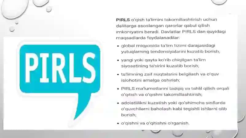 PIRLS XALQARO BAHOLASH DASTURI 3