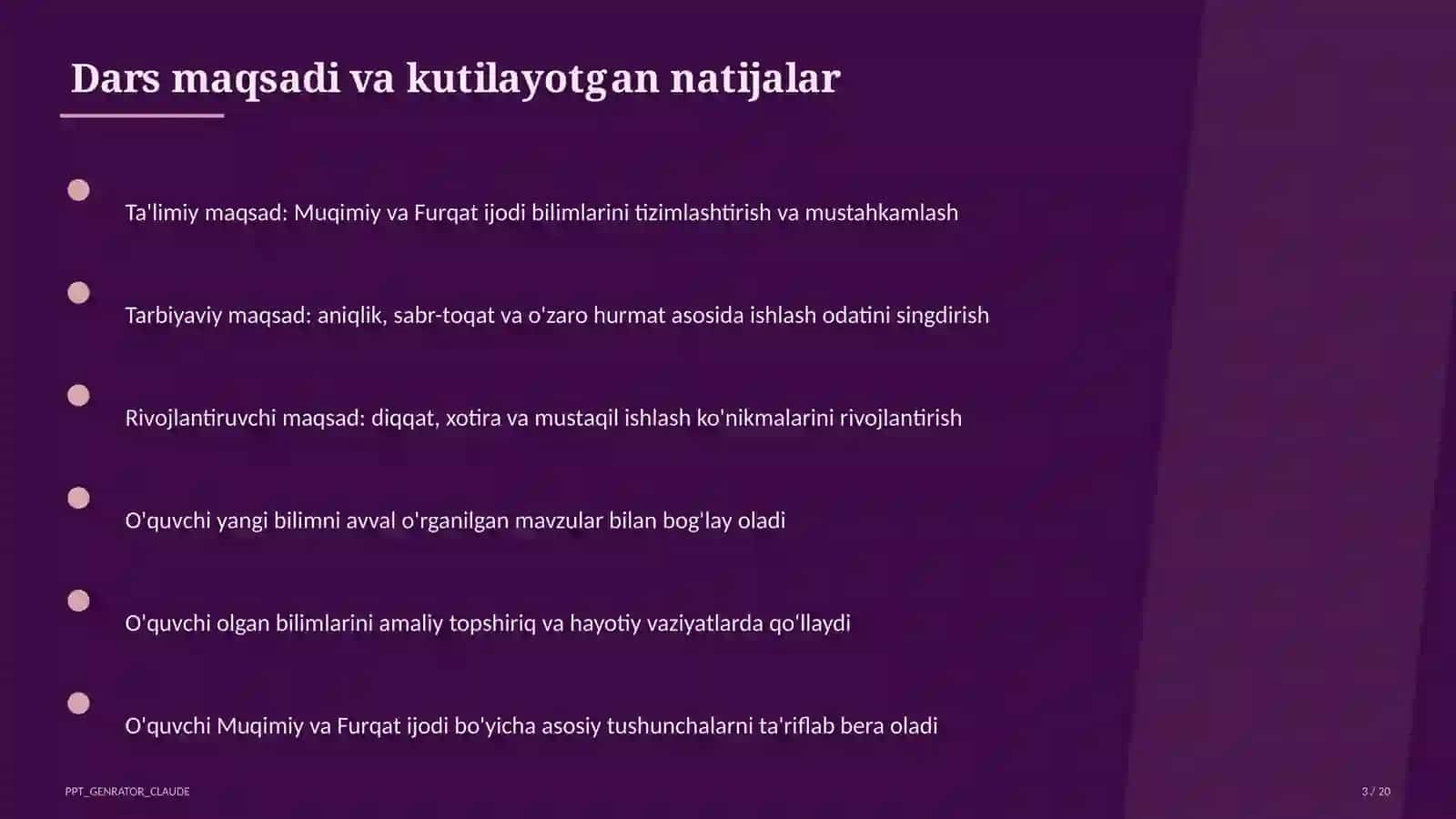 Muqimiy va Furqat ijodi (10-sinf) 3