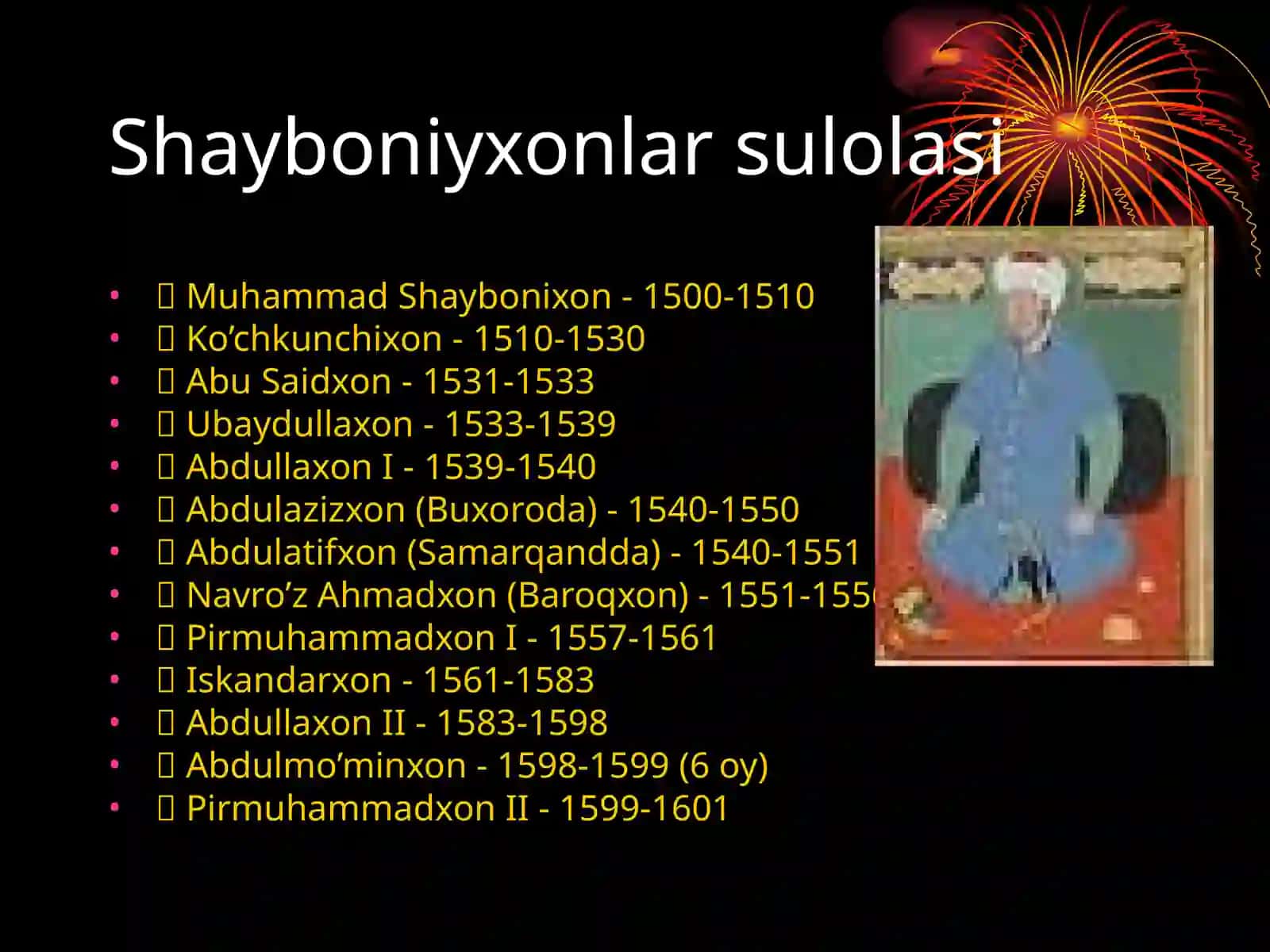Turkistonning uch xonlikka bo’linishi 3