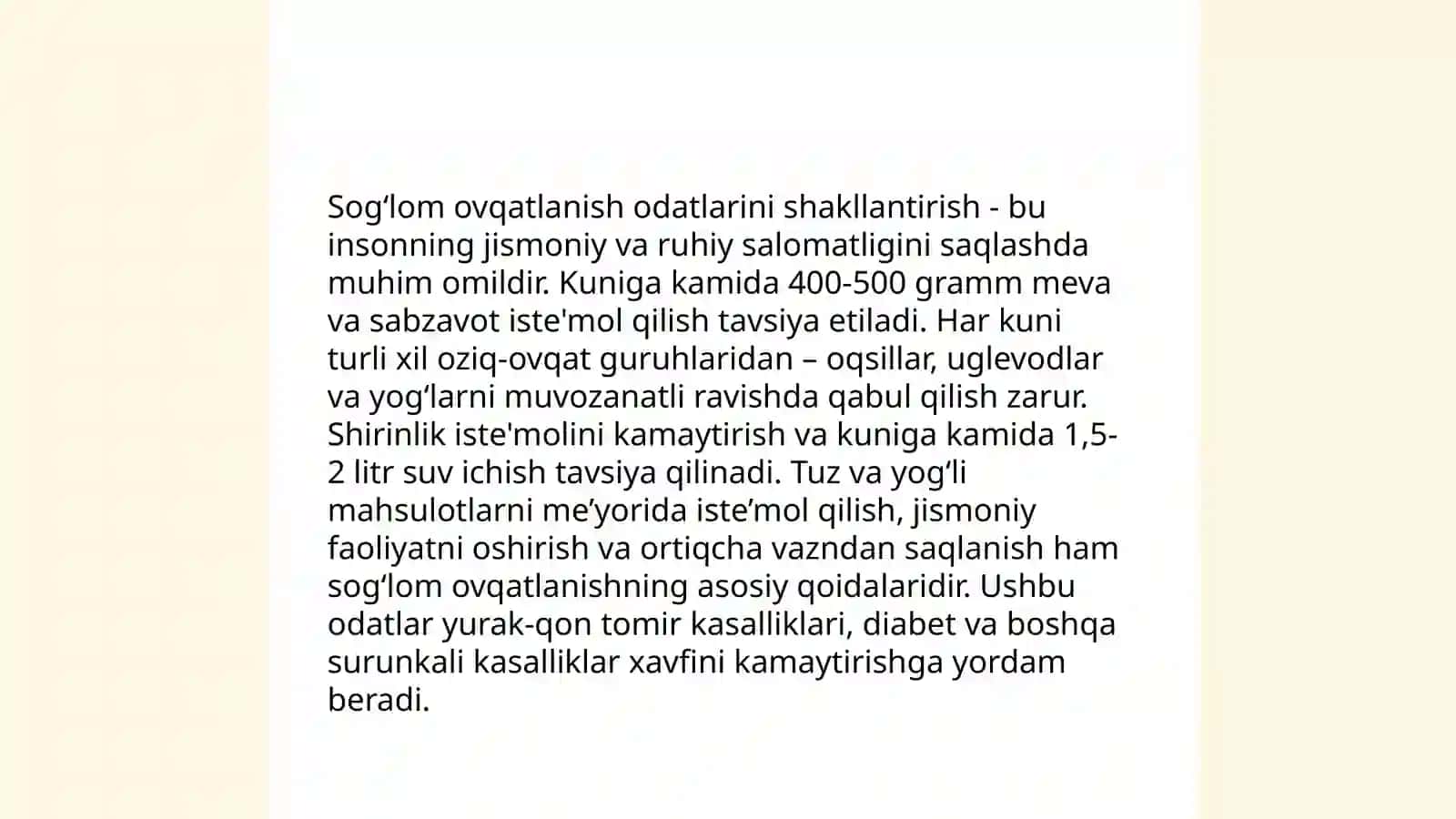Sog‘lom ovqatlanish odatlarini shakllantirish 3