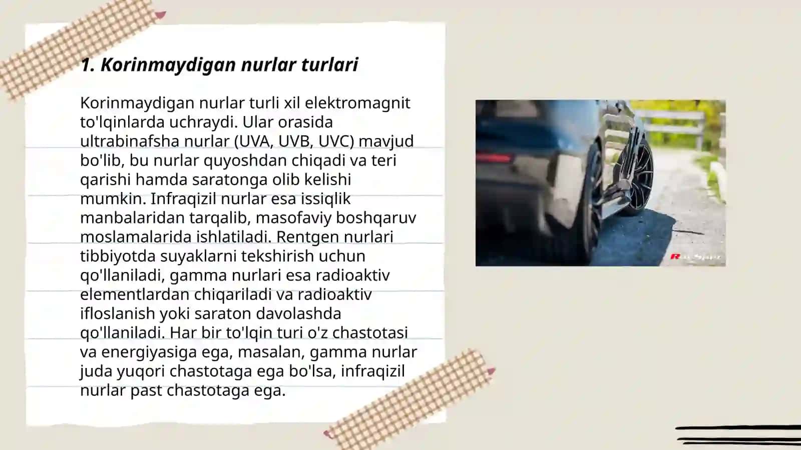 Korinmaydigan nurlarning ahamiyati 3