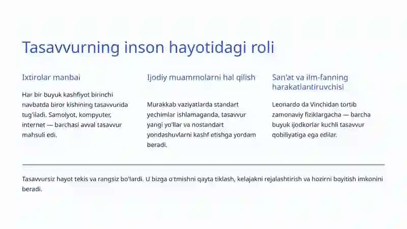 Tasavvur va Fantaziya: Inson Ongining Cheksiz Dunyoqarashi 3