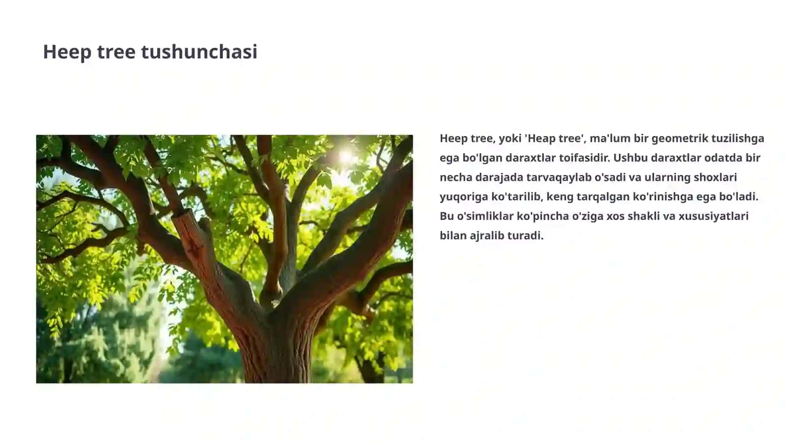 Heep tree koʻrinishidagi daraxtlarga 3