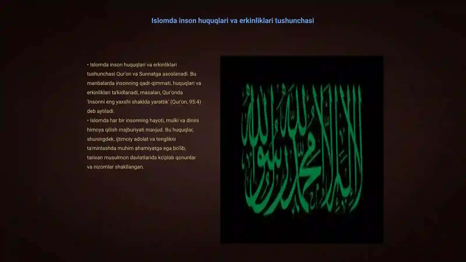Islomda inson huquq va erkinliklarini ta'lim etish 3