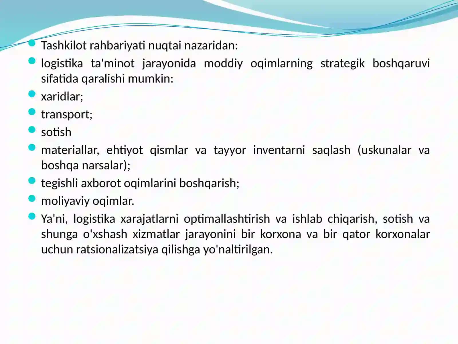 Mavzu№19LOGISTIKA VA BOSHQARUV 3