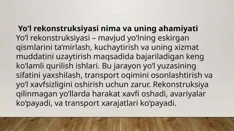 Avtomobil yo‘llarini rekonstruksiya qilishning yangi texnologiyalari 3