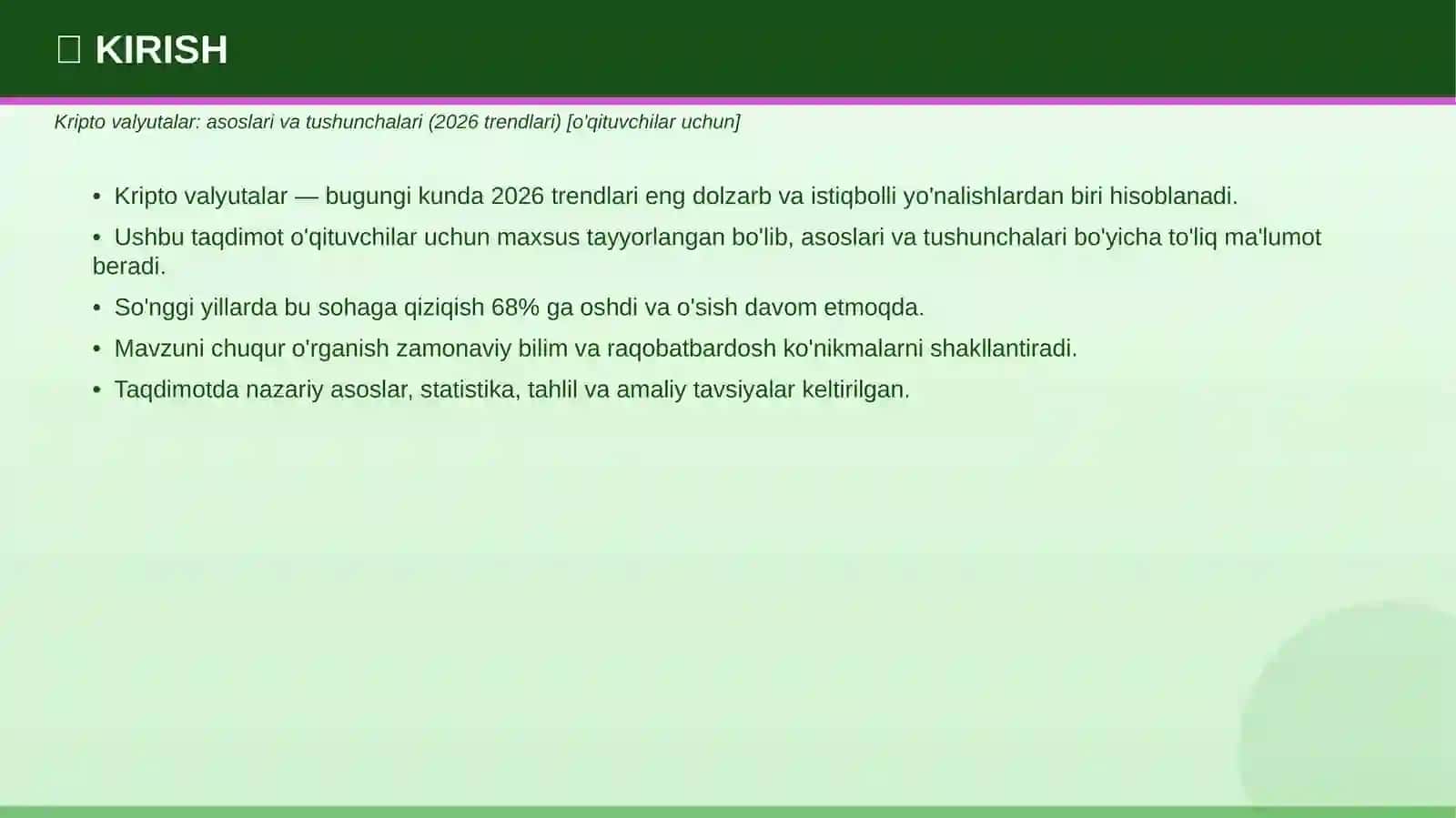 Kripto valyutalar: asoslari va tushunchalari (2026 trendlari) 3